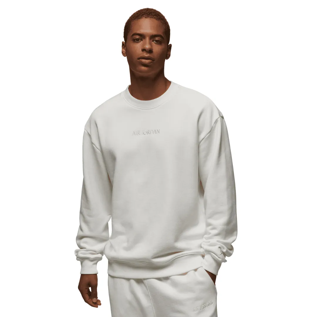 Men's Air Jordan Wordmark Fleece Crewneck Sweatshirt - Sail