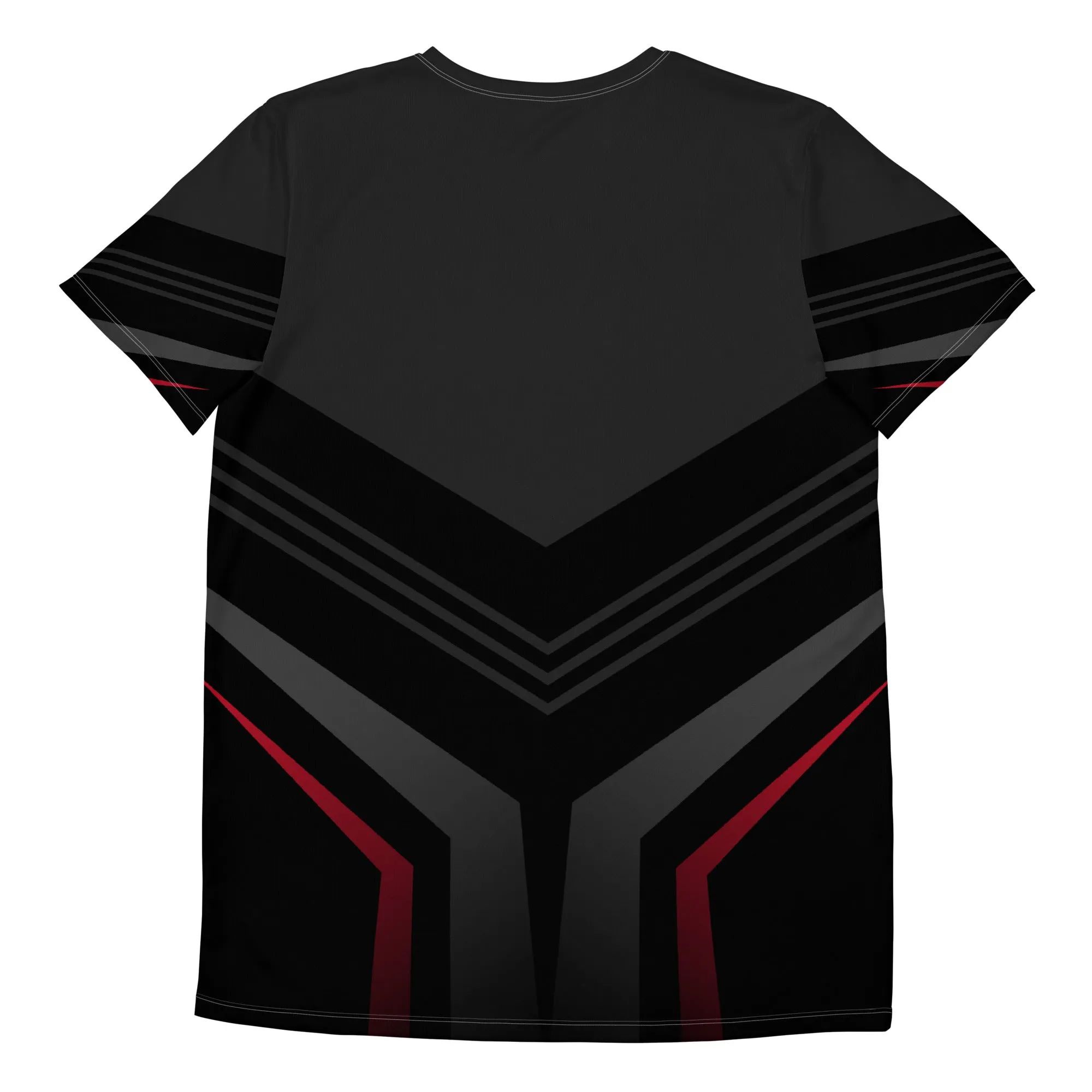 Men's Black Red Athletic T-shirt