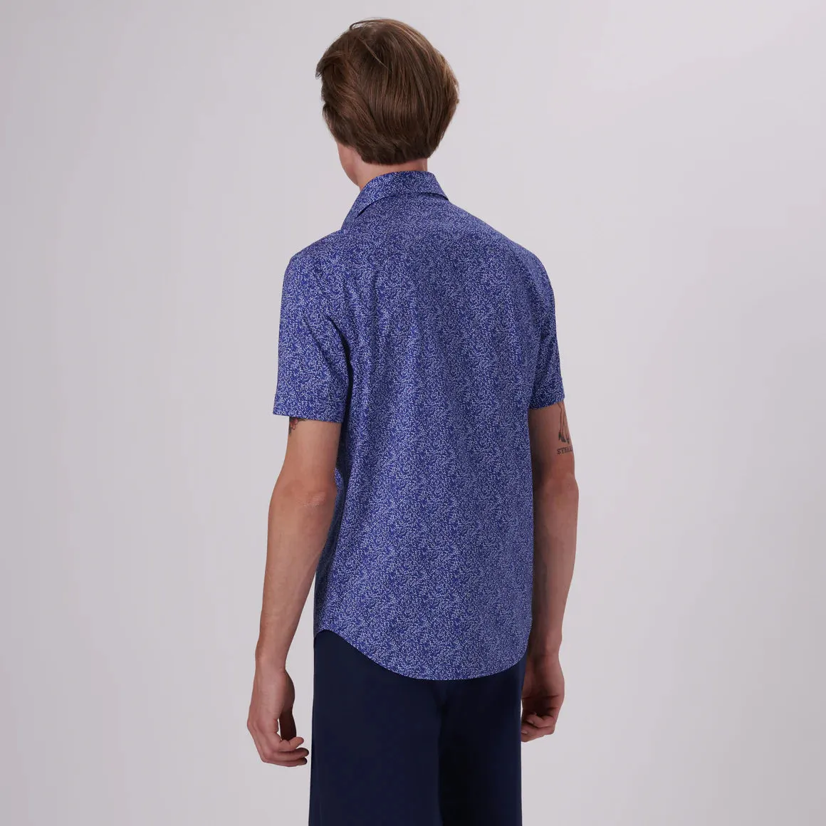 Men's Bugatchi | Miles Floral Print  OoohCotton® | Navy