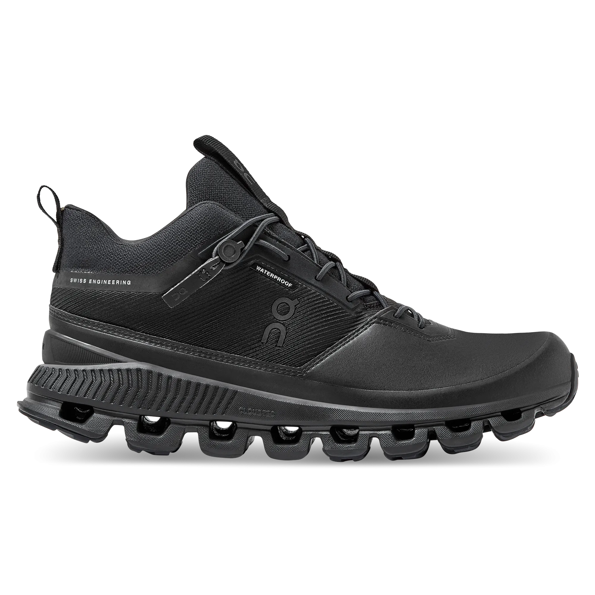 Men's On Cloud Hi Waterproof, All Black, 9 D Medium