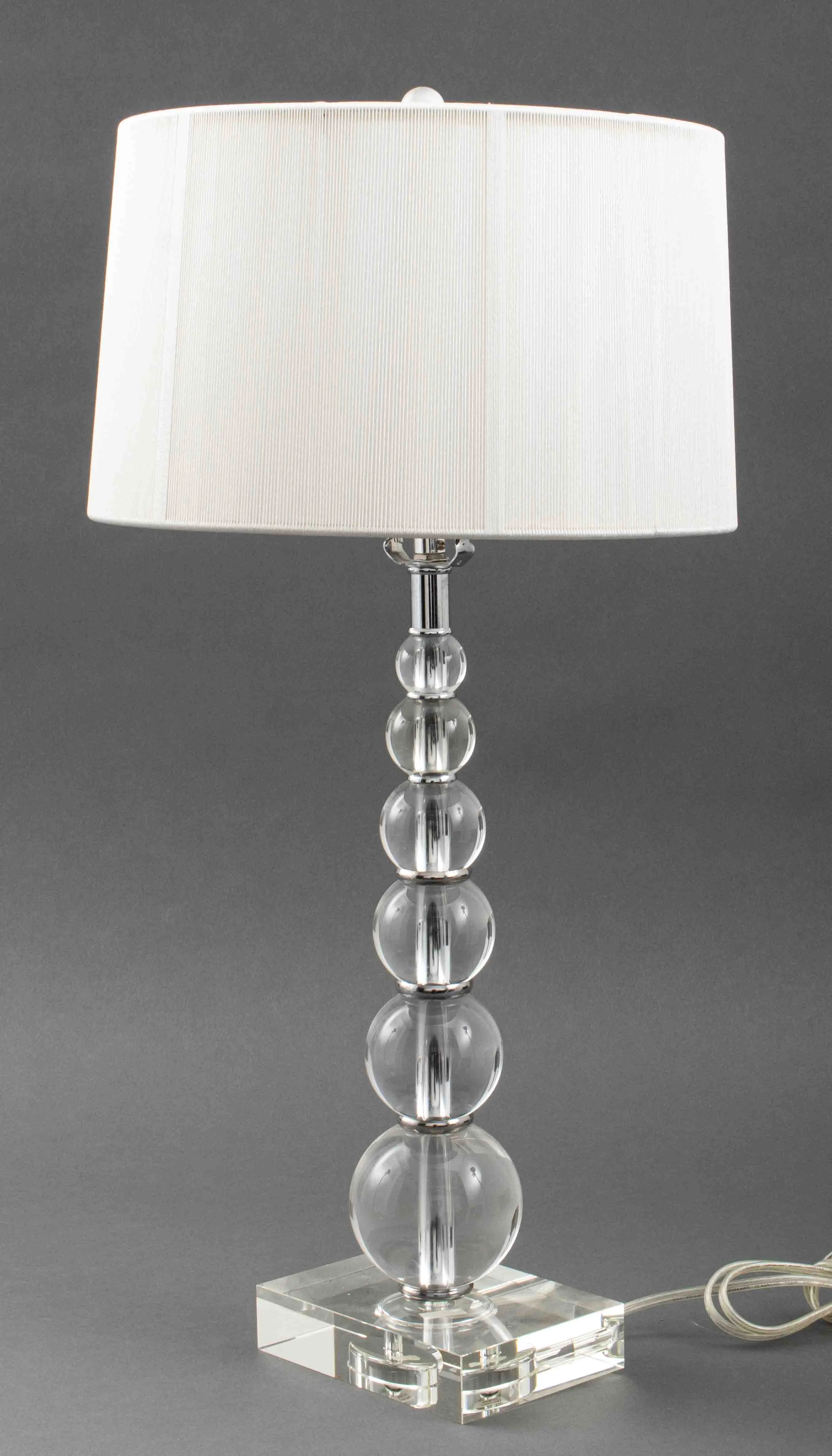 Modern Lucite Stacked Sphere Table Lamp