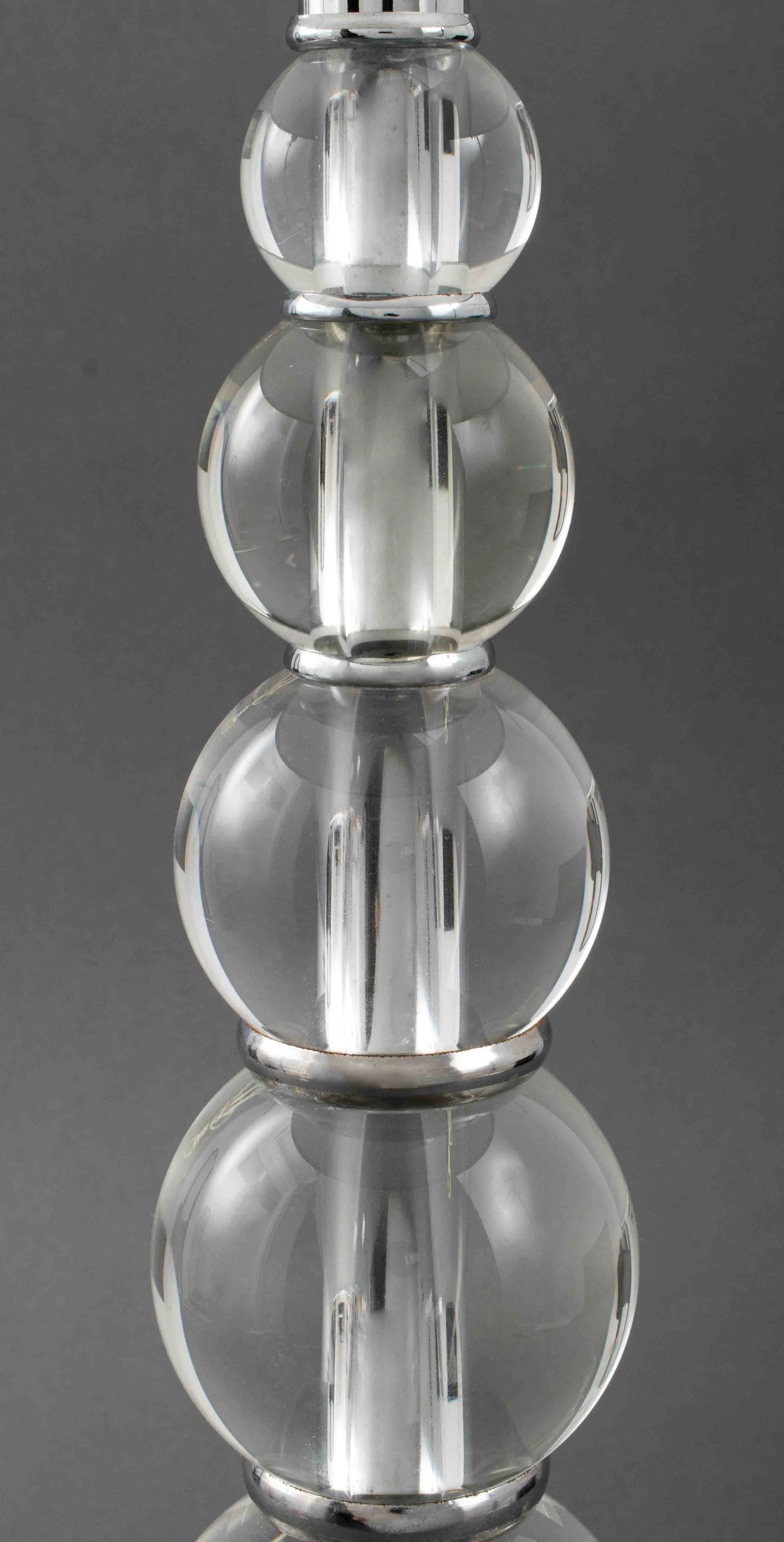 Modern Lucite Stacked Sphere Table Lamp