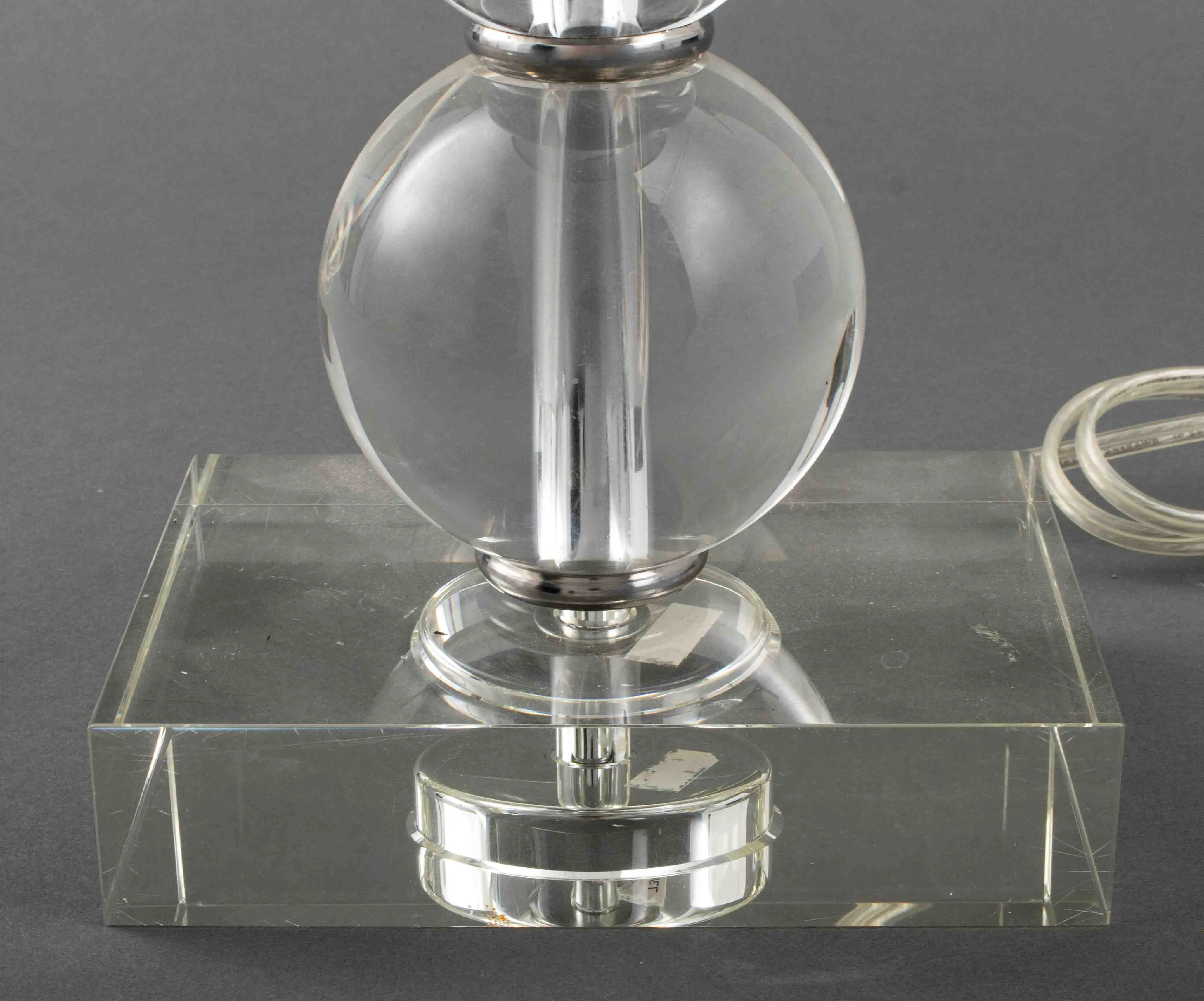 Modern Lucite Stacked Sphere Table Lamp