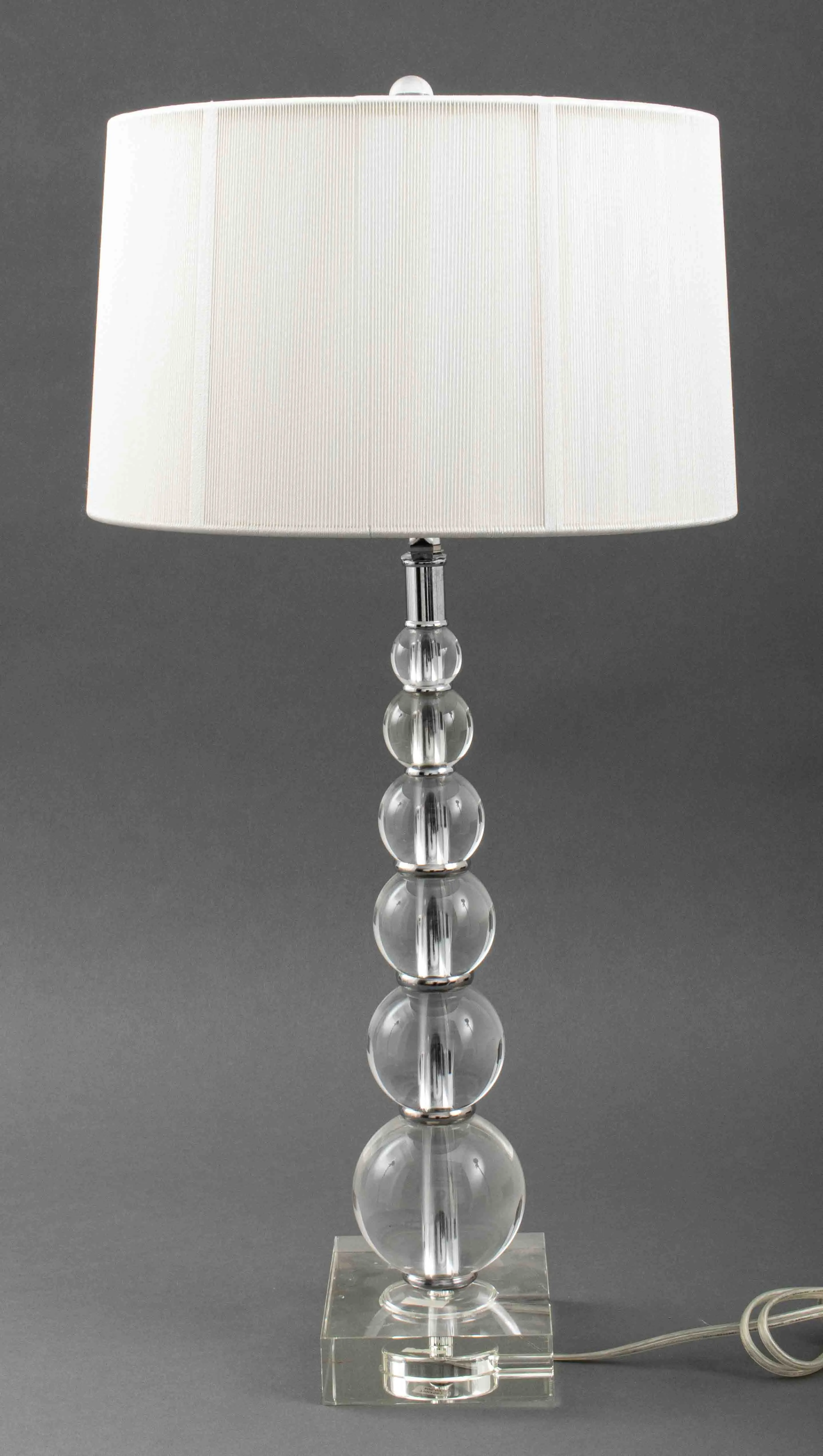 Modern Lucite Stacked Sphere Table Lamp