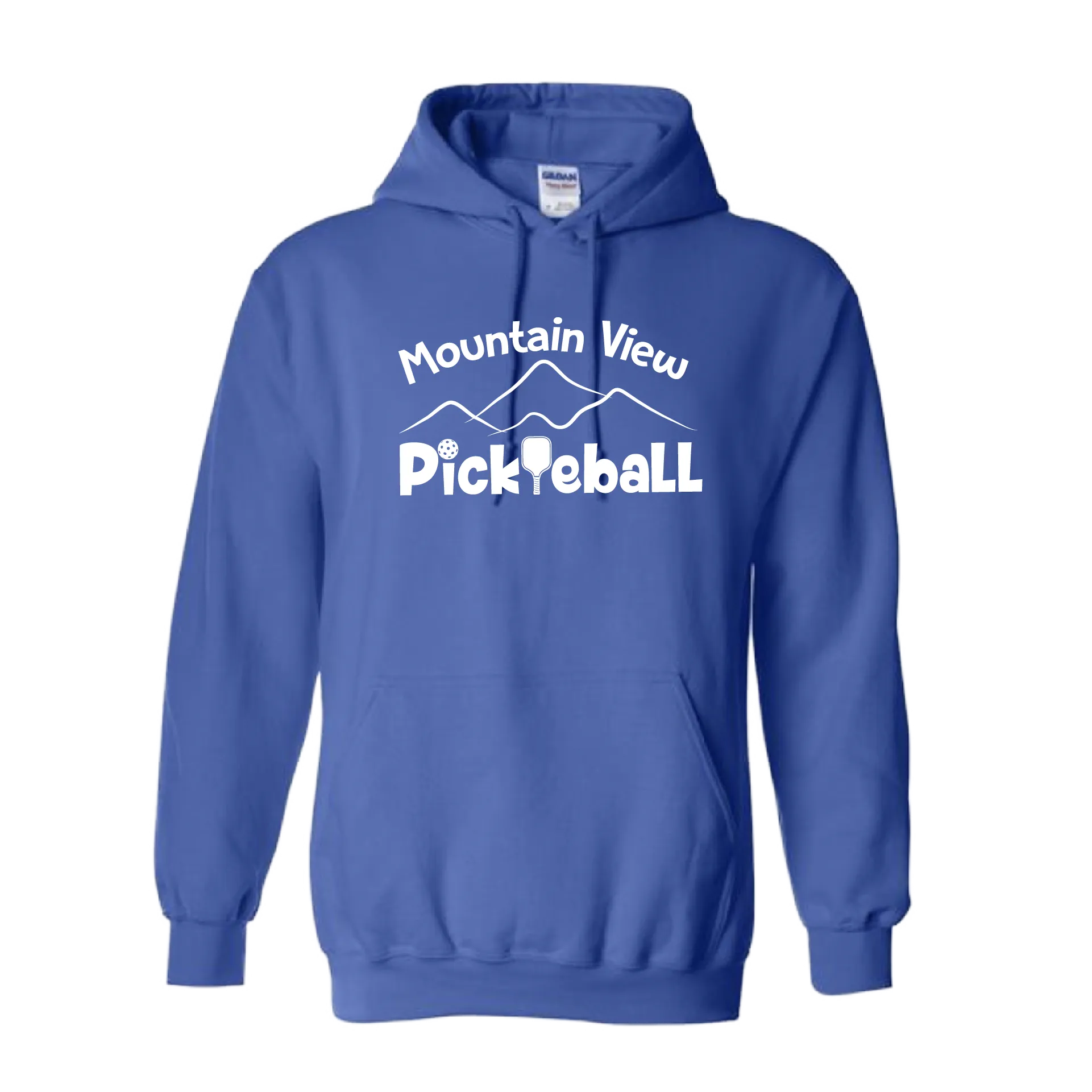 Mountain View Pickleball Club | Unisex Hoodie Pickleball Sweatshirt | 50% Cotton 50% Polyester