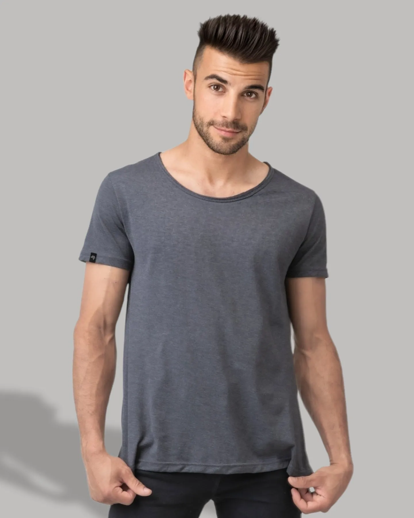 MTS M120 ― Herren Bio-Baumwolle Raw Scoop T-Shirt - Weiß