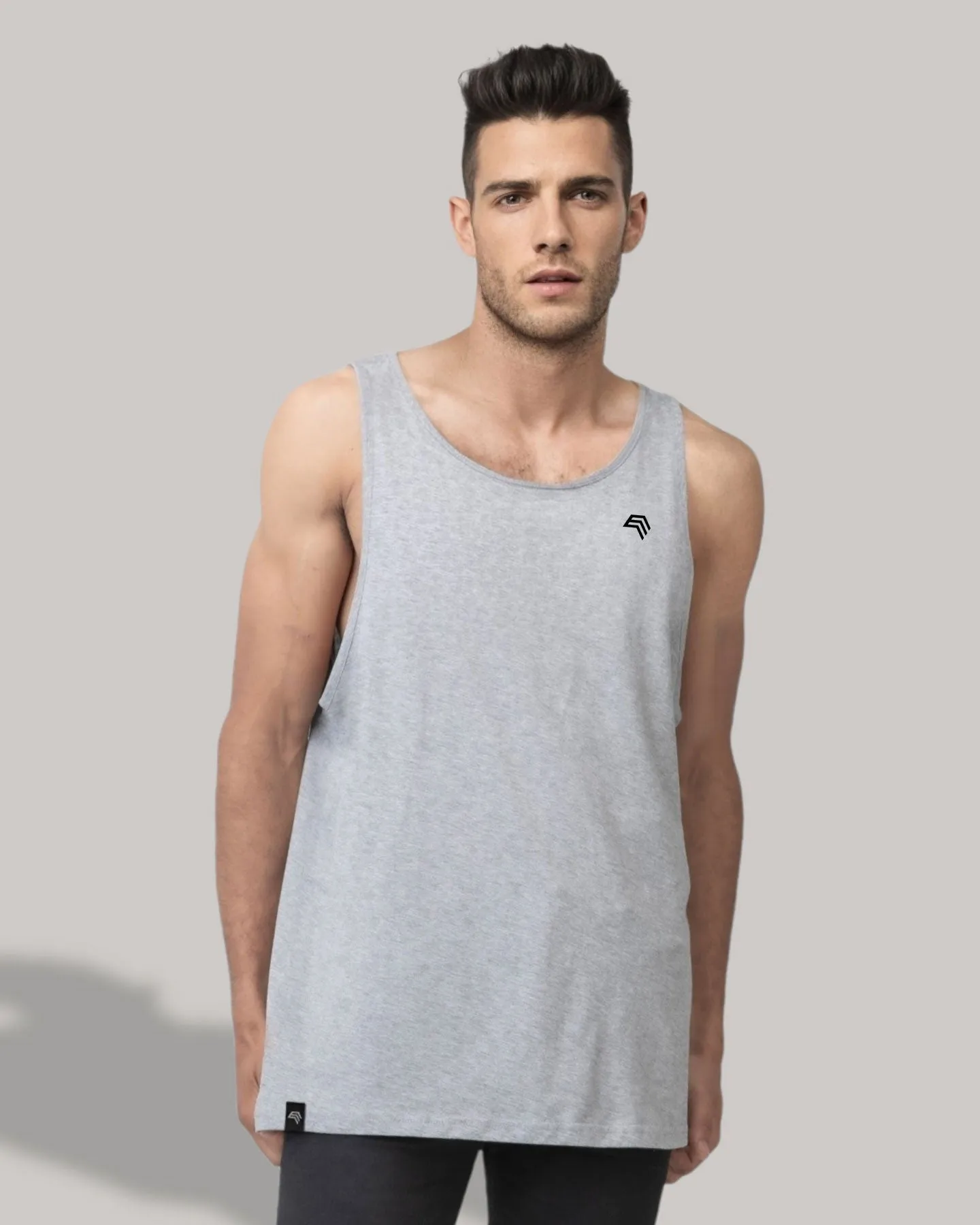 MTS M133 ― Unisex Bio-Baumwolle Armhole Tank Top - Melange Grau