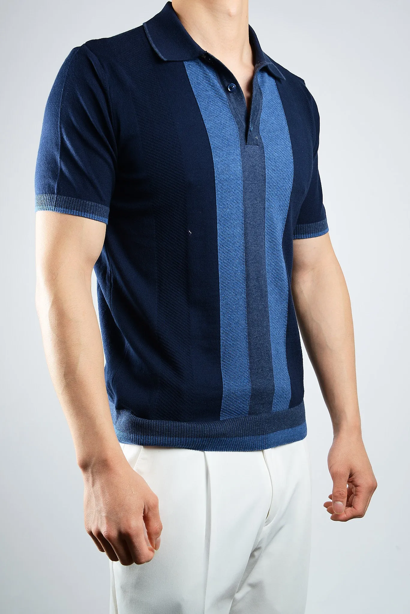 MULTI COLOR COLORBLOCK KNIT POLO