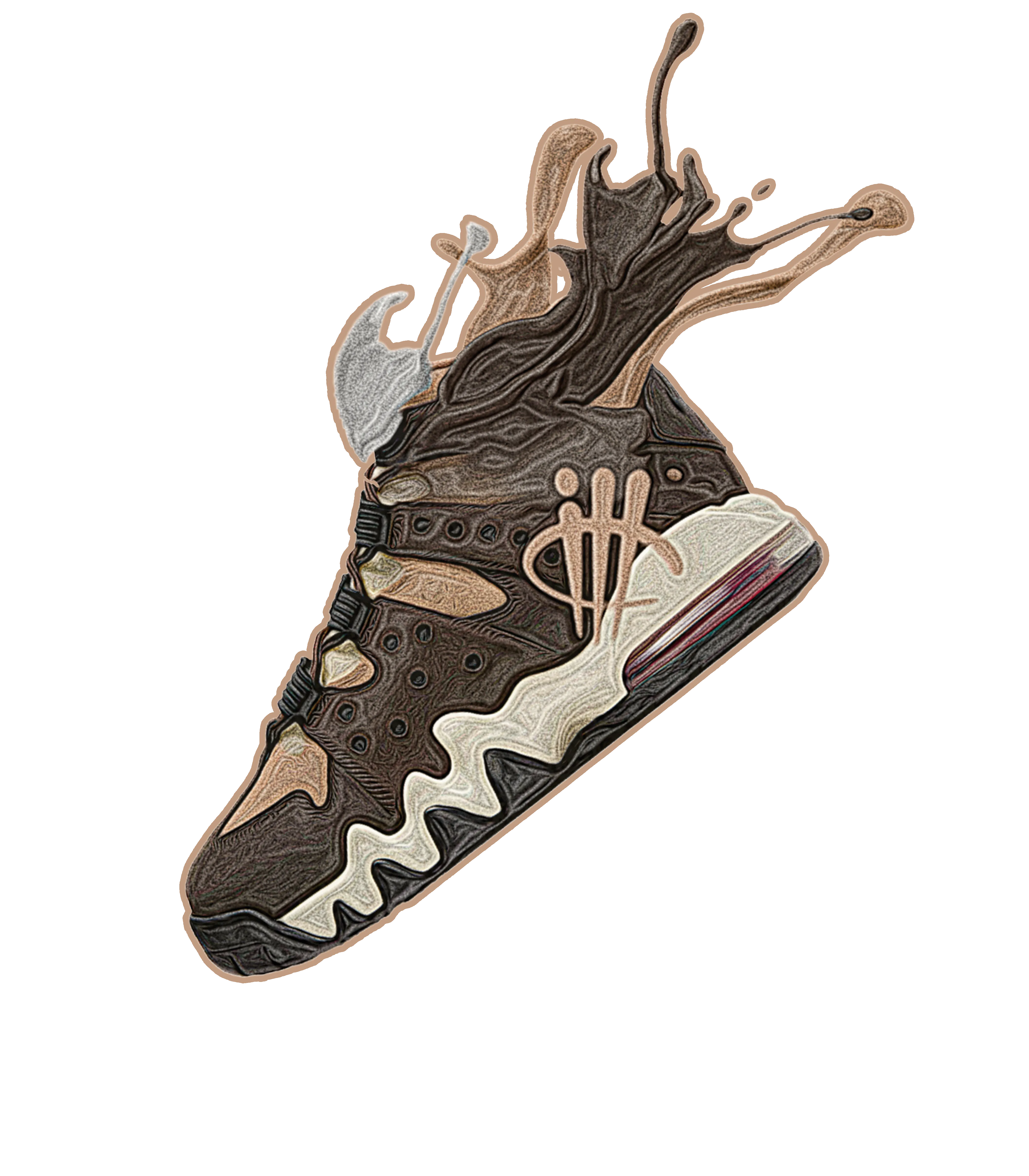 Nike Air Max CB 94 Baroque Brown - Black T-Shirt (SPLASH)