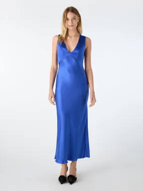 Nova Tie Back Dress in Cobalt