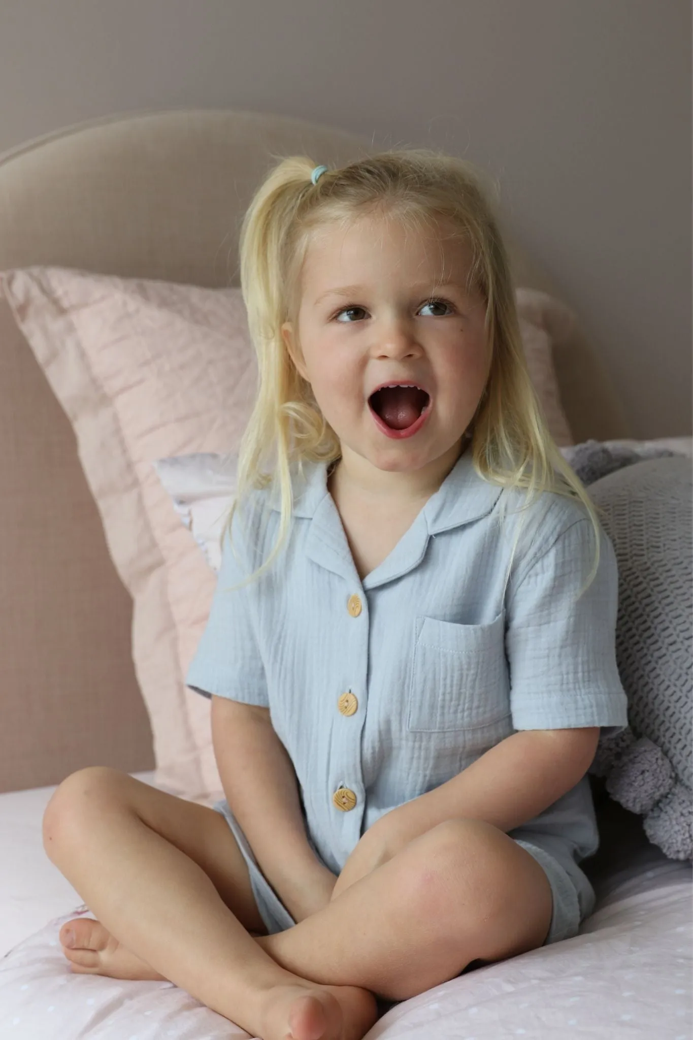 Piper Kids Pyjama Set - Eggshell Blue