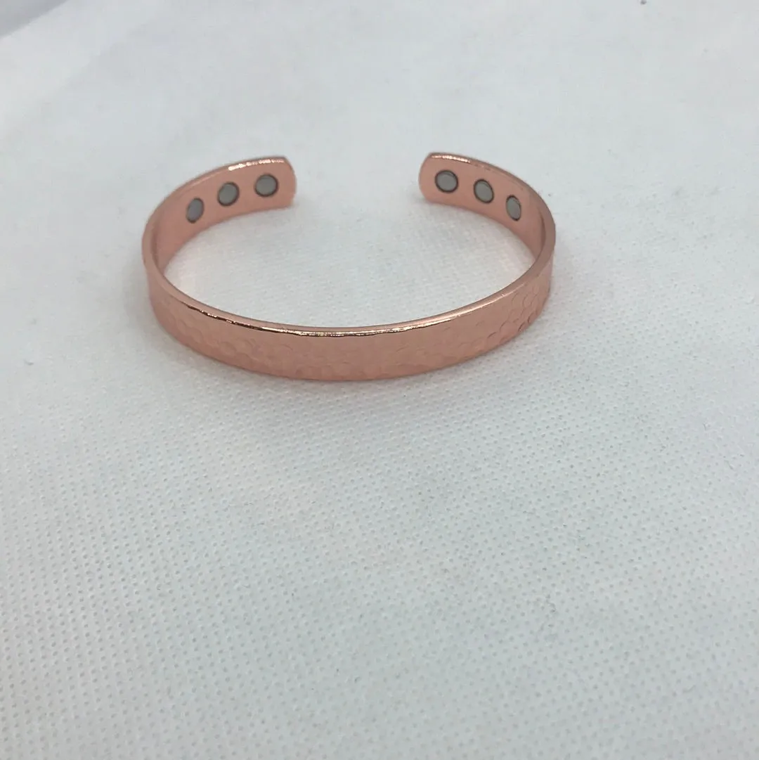 Pure Copper Magnetic Therapy Bracelet Bangle Open Cuff