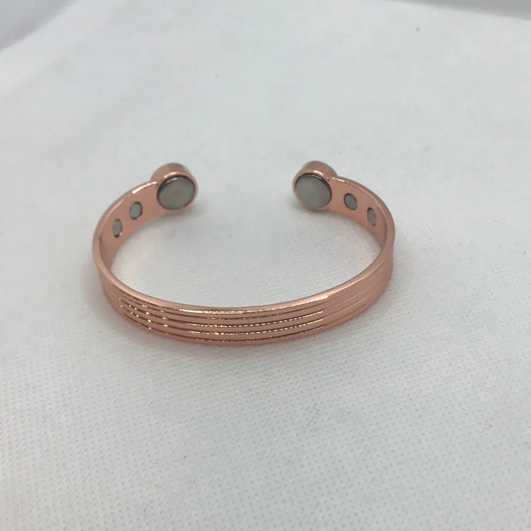 Pure Copper Magnetic Therapy Bracelet Bangle Open Cuff