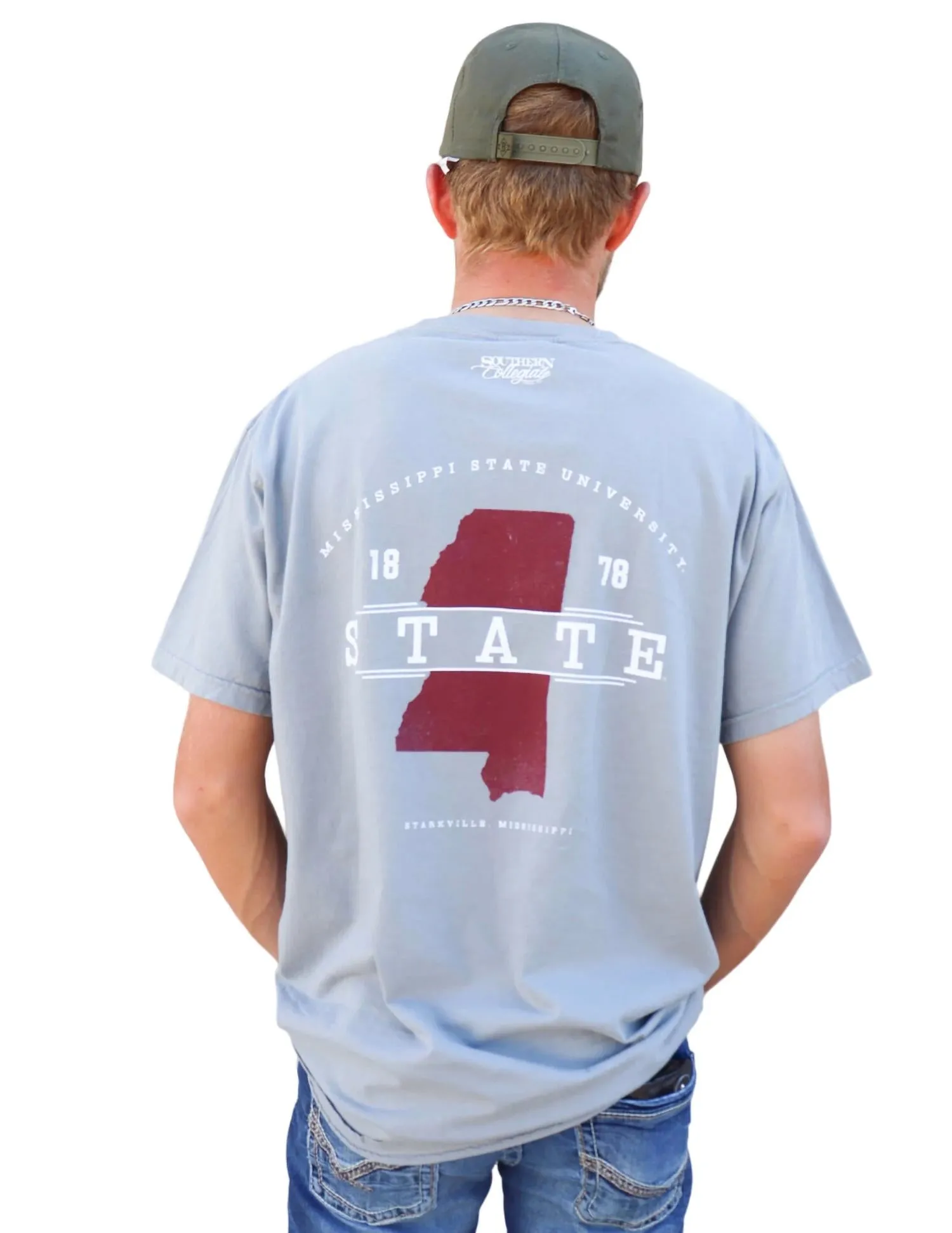 "msu New State" Short Sleeve Tee In Granite