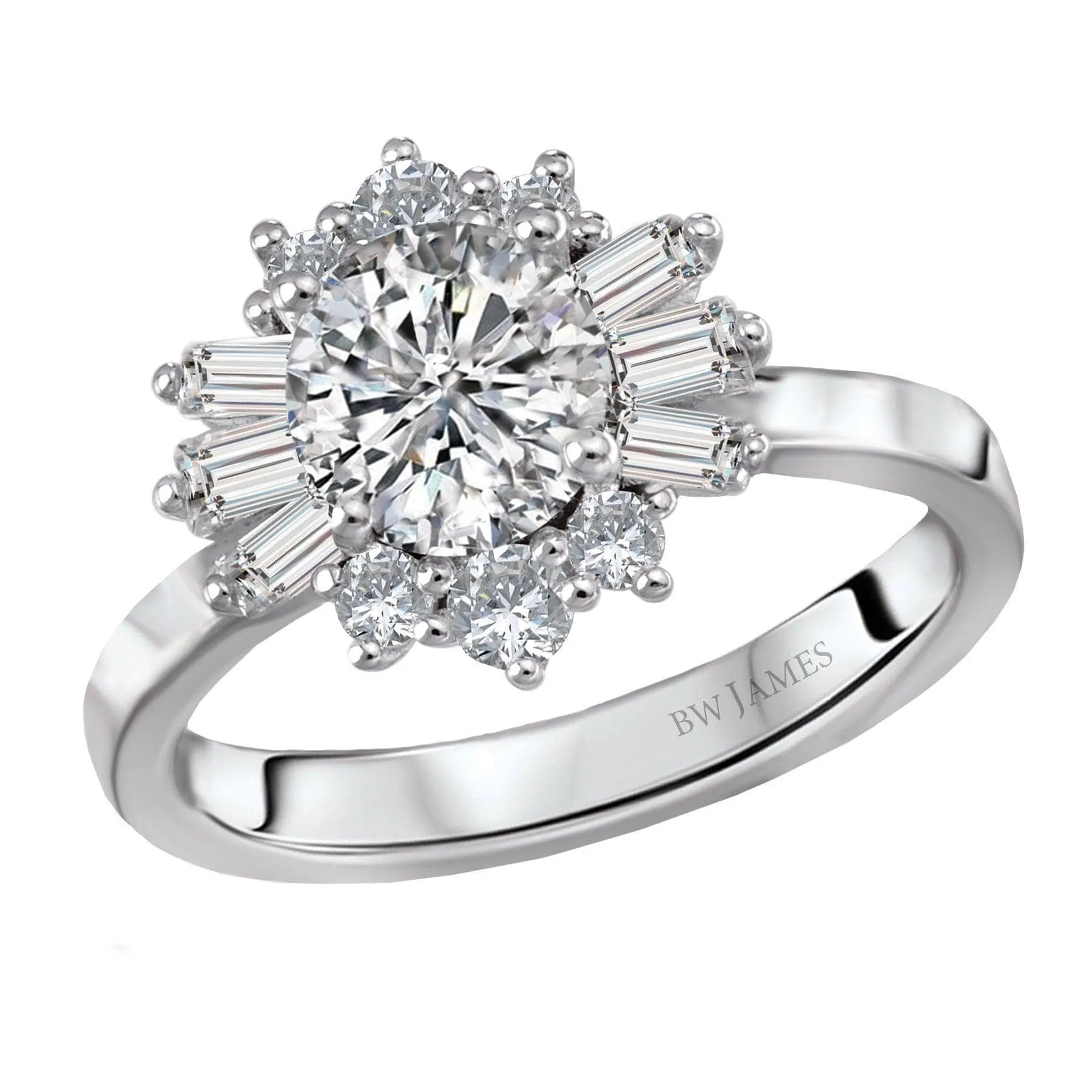 "The Samara" The Halo Semi-Mount Diamond Ring