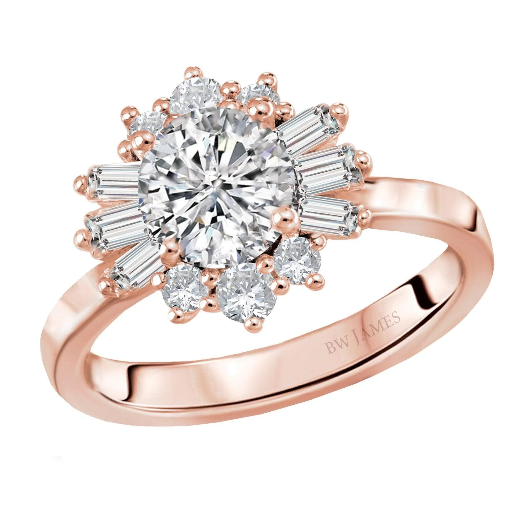 "The Samara" The Halo Semi-Mount Diamond Ring