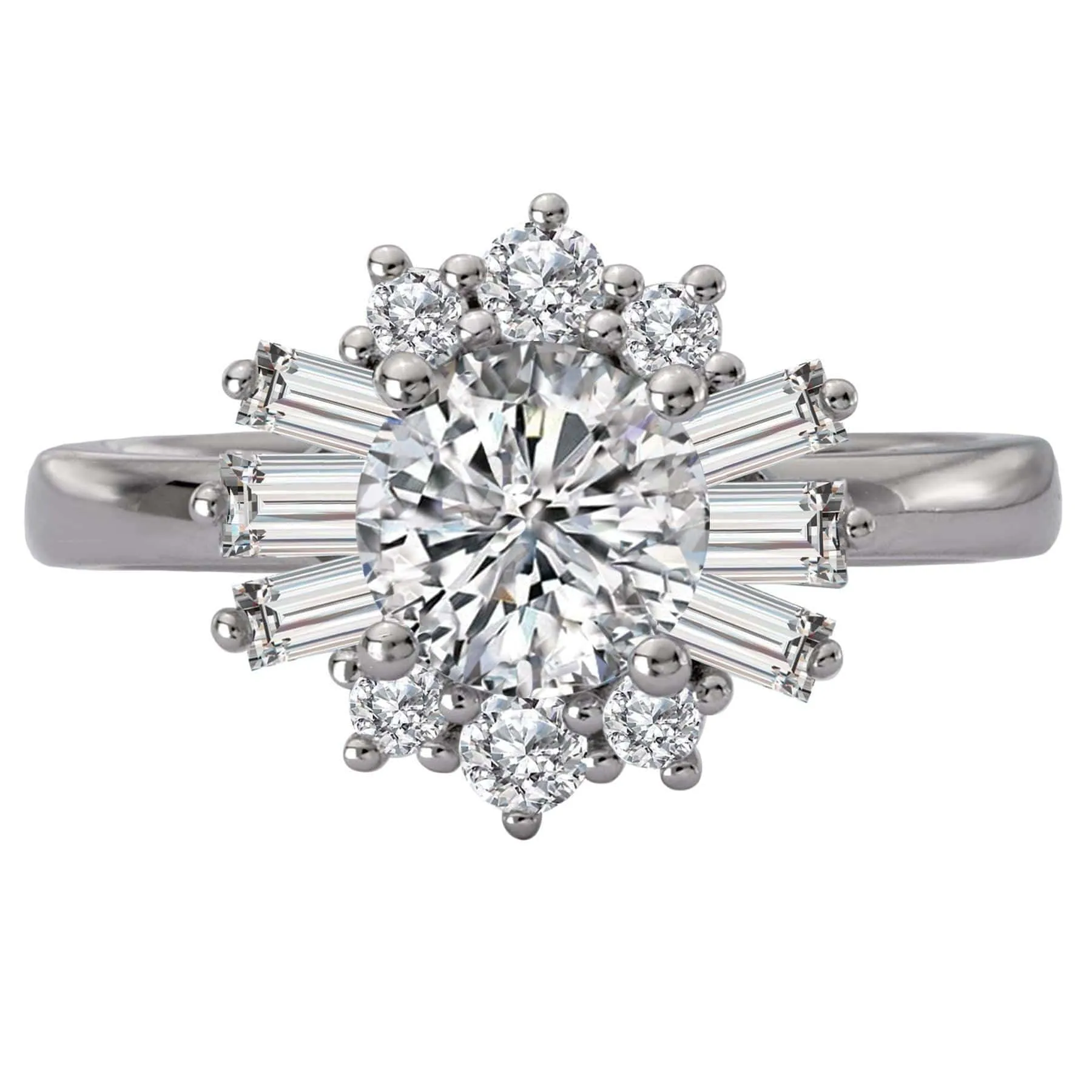 "The Samara" The Halo Semi-Mount Diamond Ring