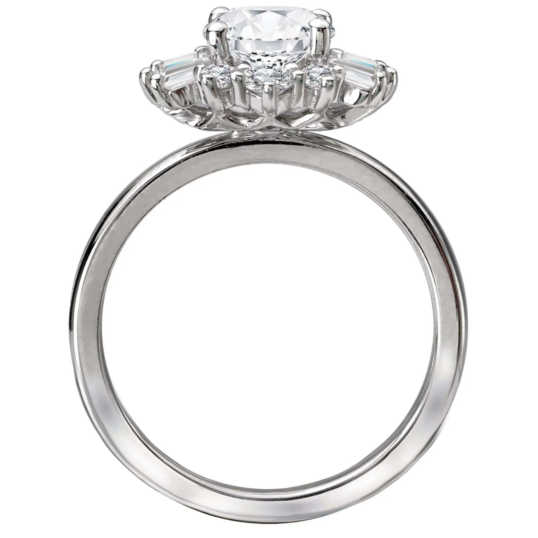 "The Samara" The Halo Semi-Mount Diamond Ring