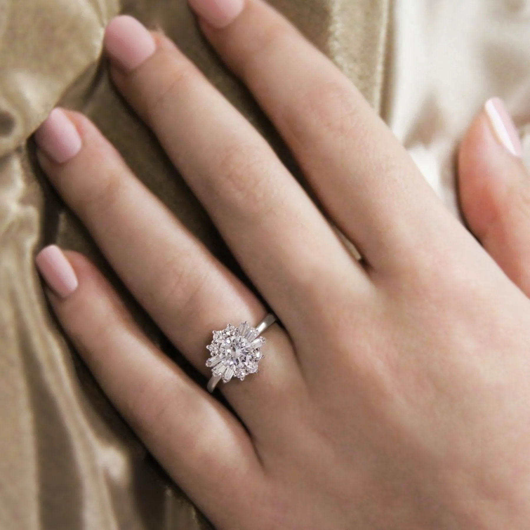 "The Samara" The Halo Semi-Mount Diamond Ring