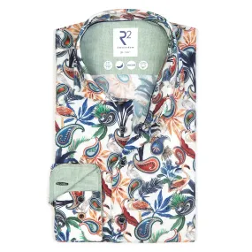 R2 Amsterdam Pattern Shirt - Multicolour Birds / Paisley