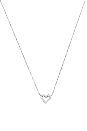 Radiant Heart Necklace Silver