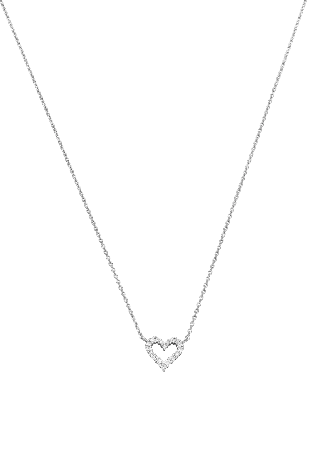 Radiant Heart Necklace Silver