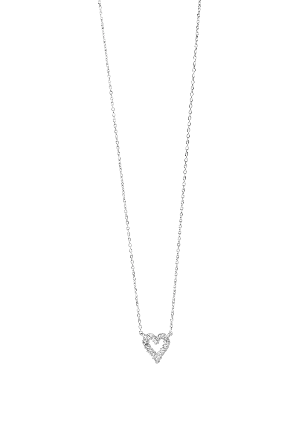 Radiant Heart Necklace Silver