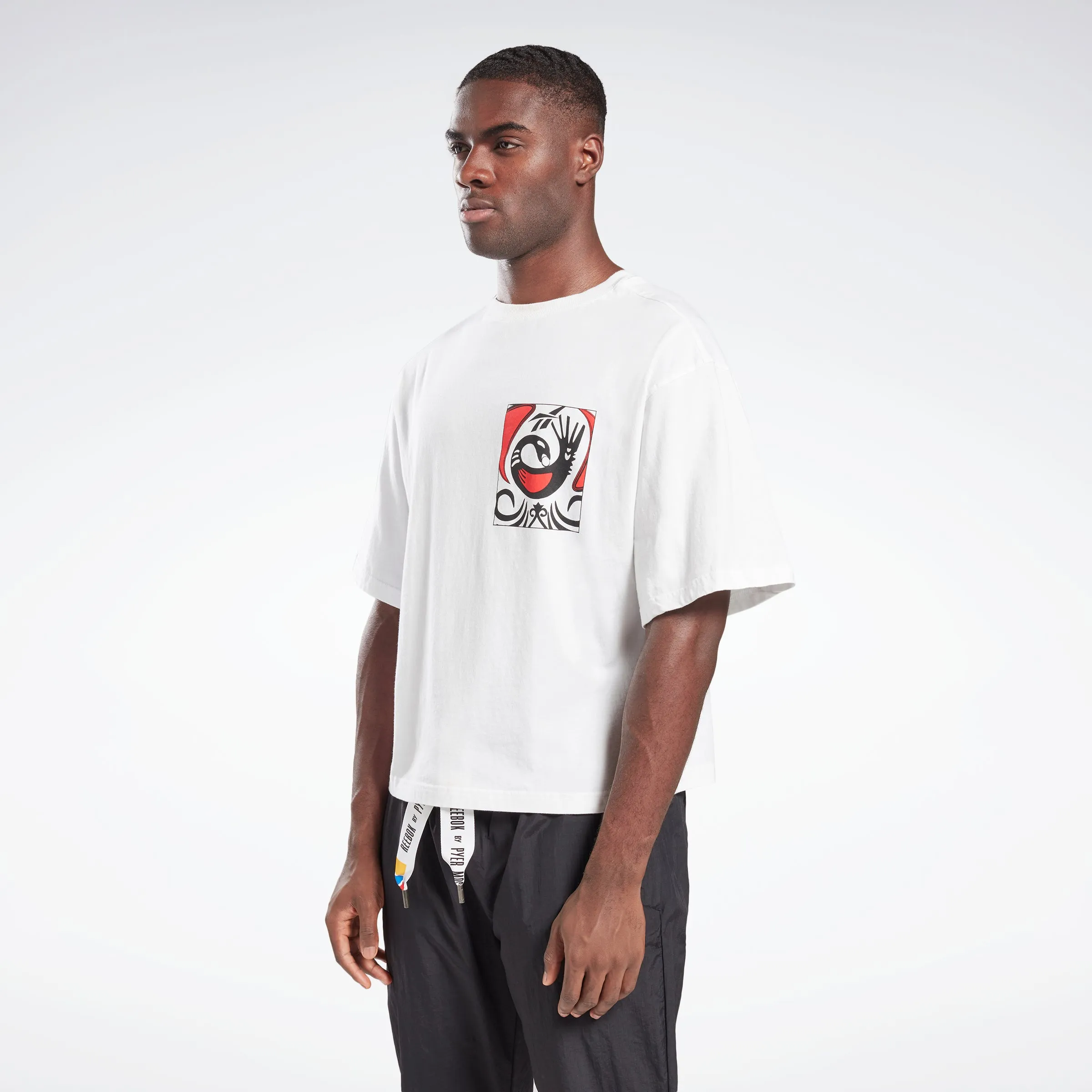 Reebok Apparel Men Reebok By Pyer Moss Short Sleeve Sankofa T-Shirt White