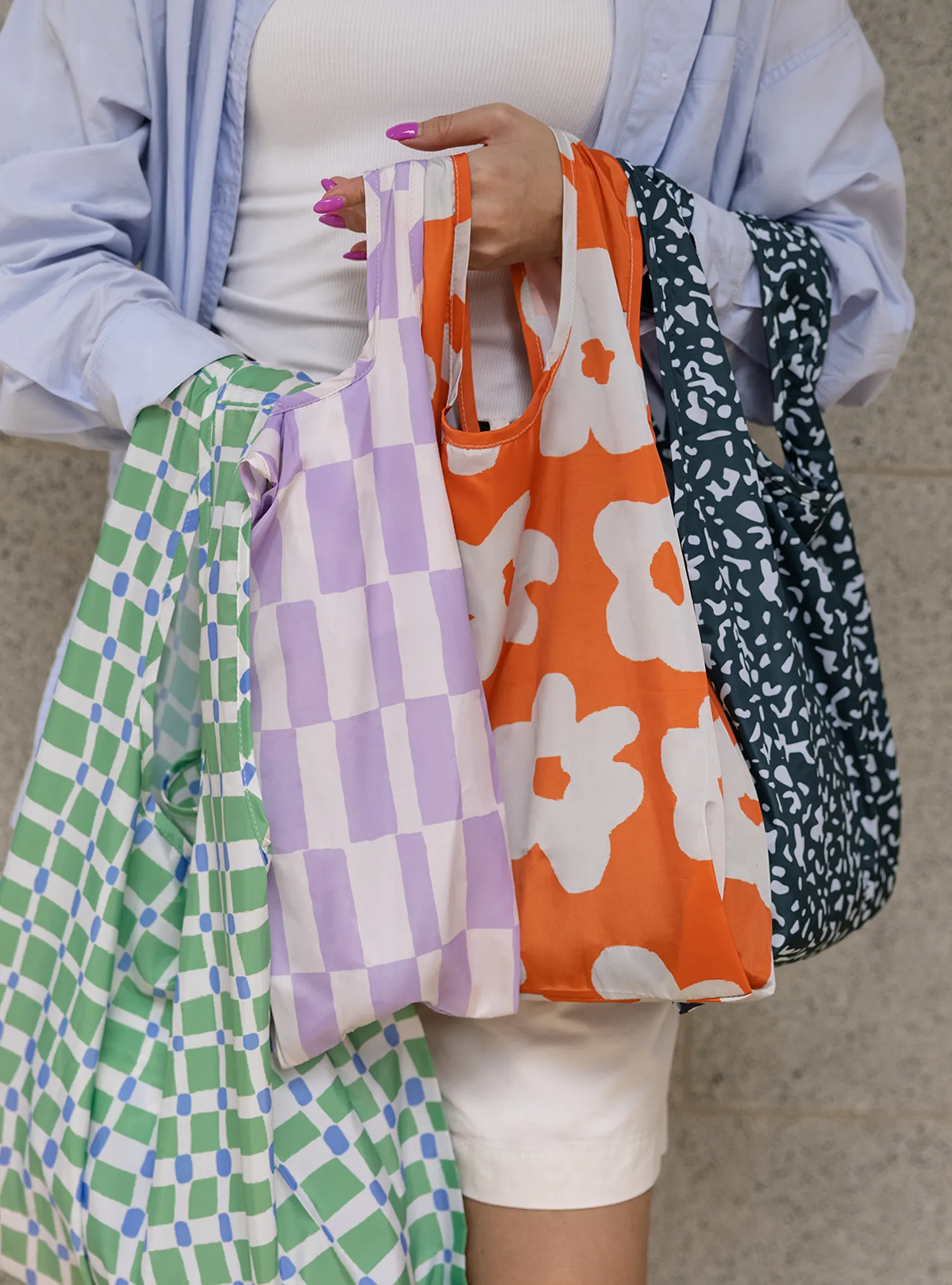 Reusable Bottle Bag (Lilac Tile)