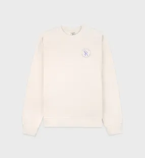 S&R Crewneck - Cream/Sky Blue