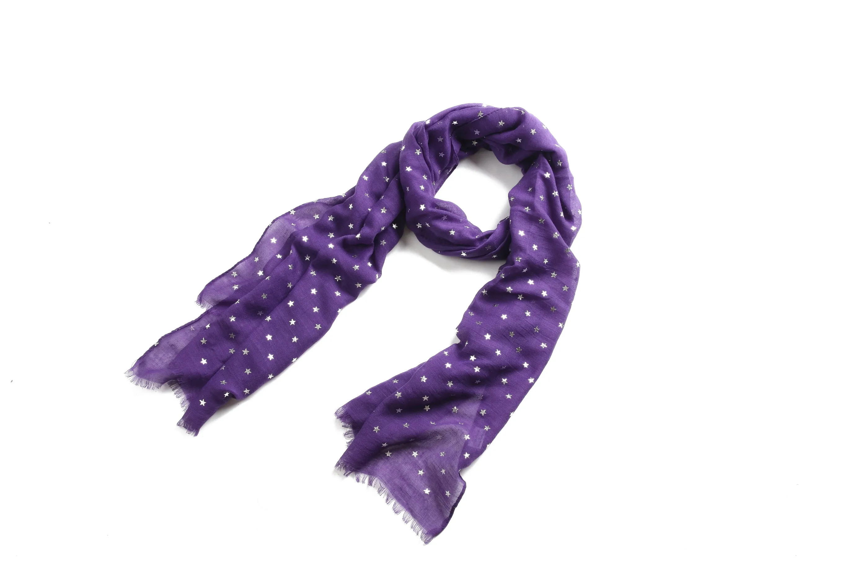 Scarf Danielle Silver Stars Purple