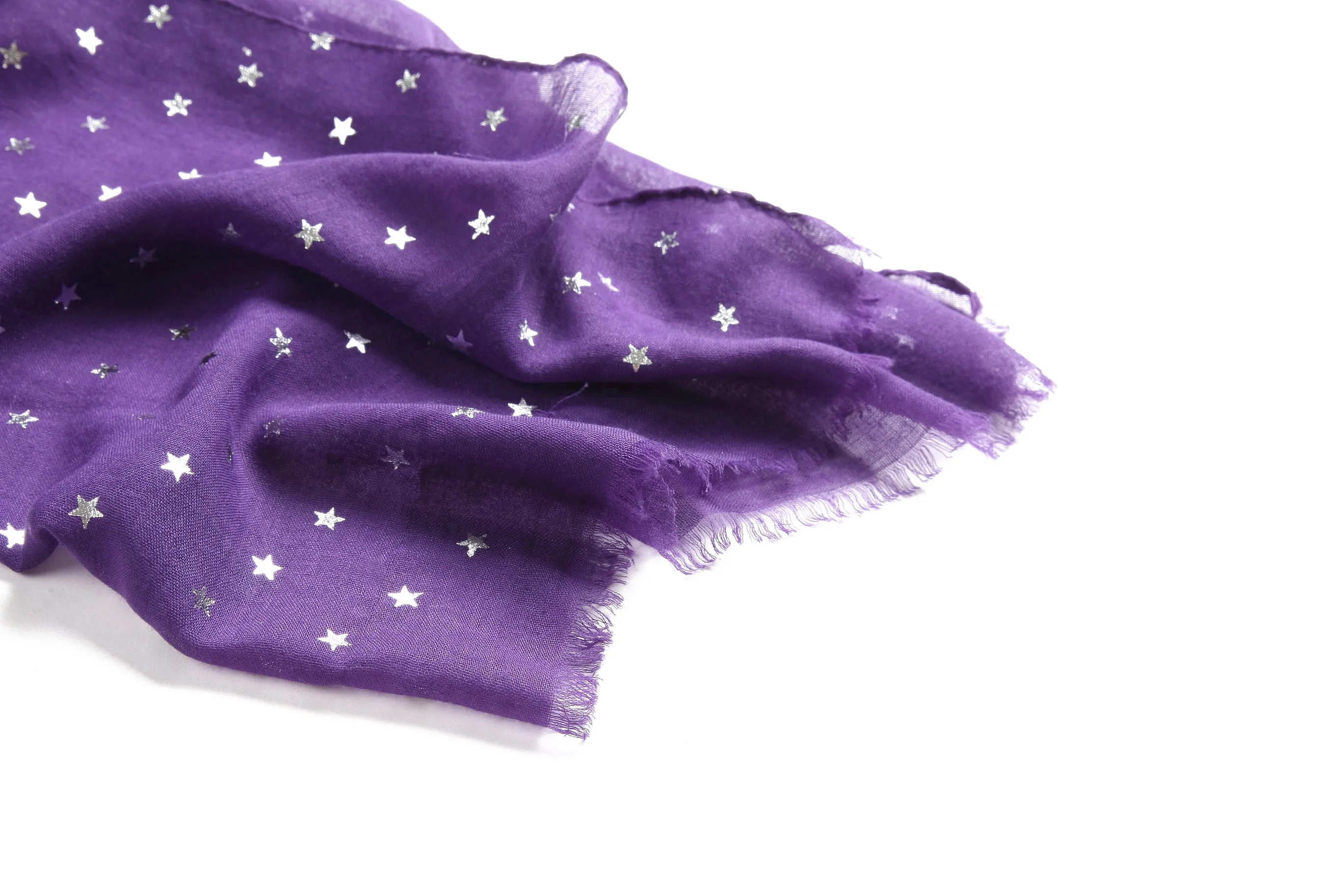 Scarf Danielle Silver Stars Purple