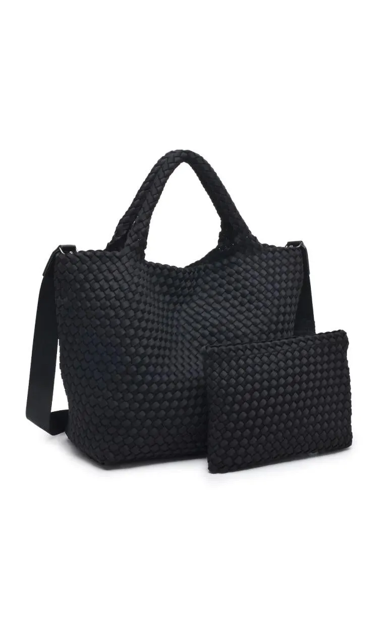 Sky's The Limit - Woven Tote/Crossbody Bag Medium