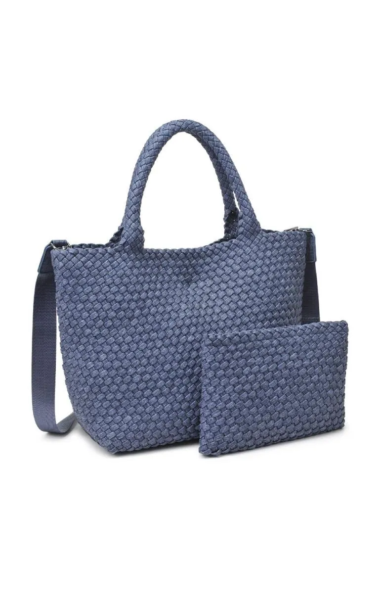 Sky's The Limit - Woven Tote/Crossbody Bag Medium