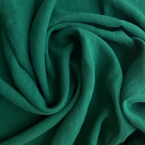 Soft Washed Lightweight Linen Fabric in Emerald