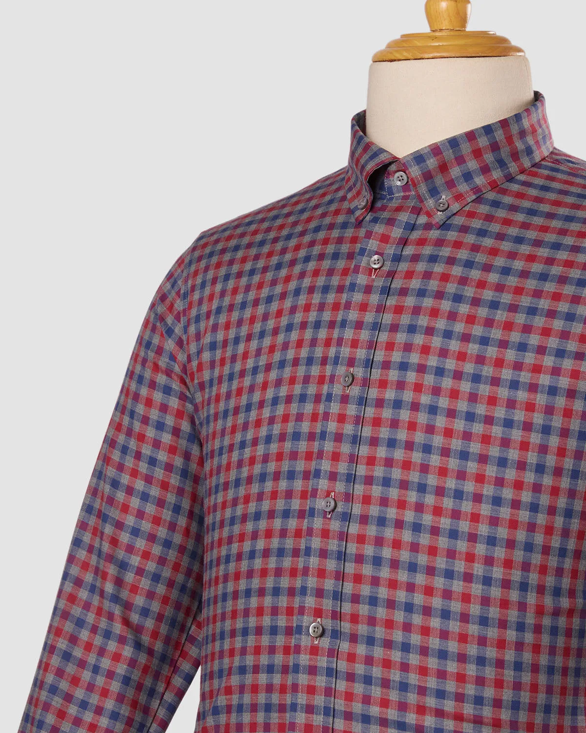 Somelos Burgundy Ink Checked Shirt