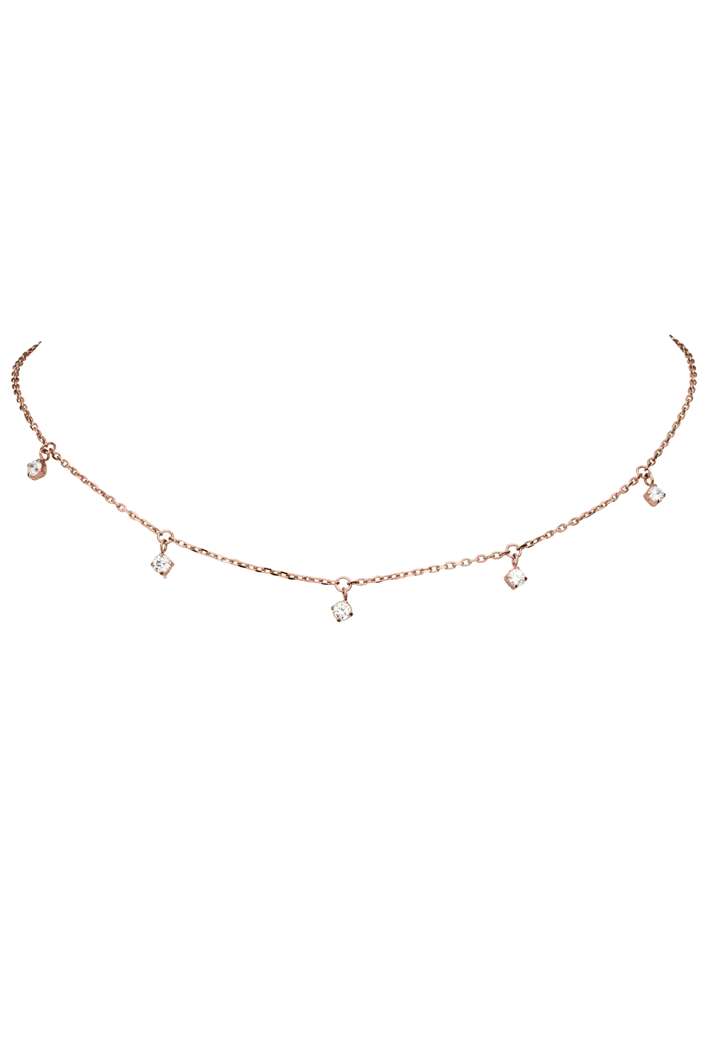 Sparkling Choker 14K Rose Gold Plated