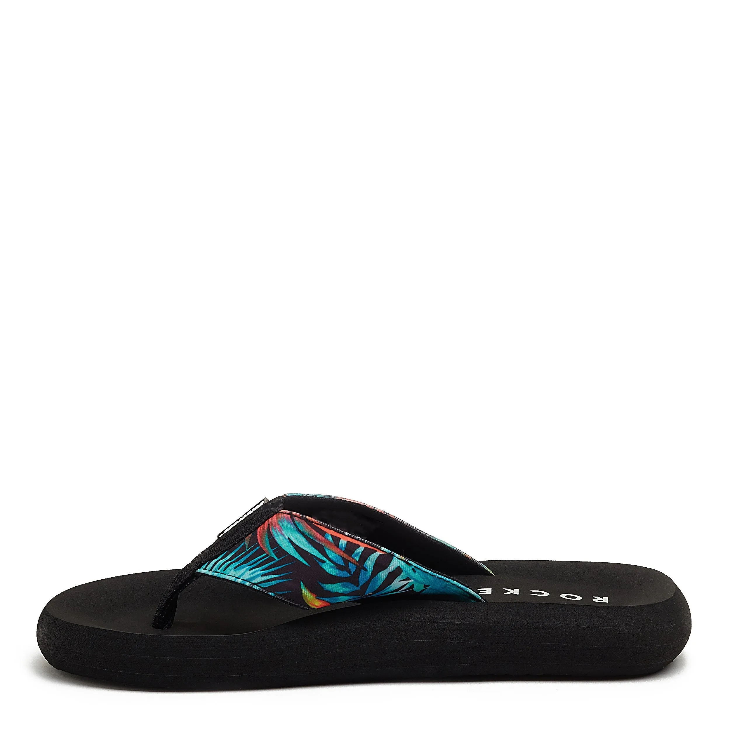 Spotlight Black Palm Print Flip Flop