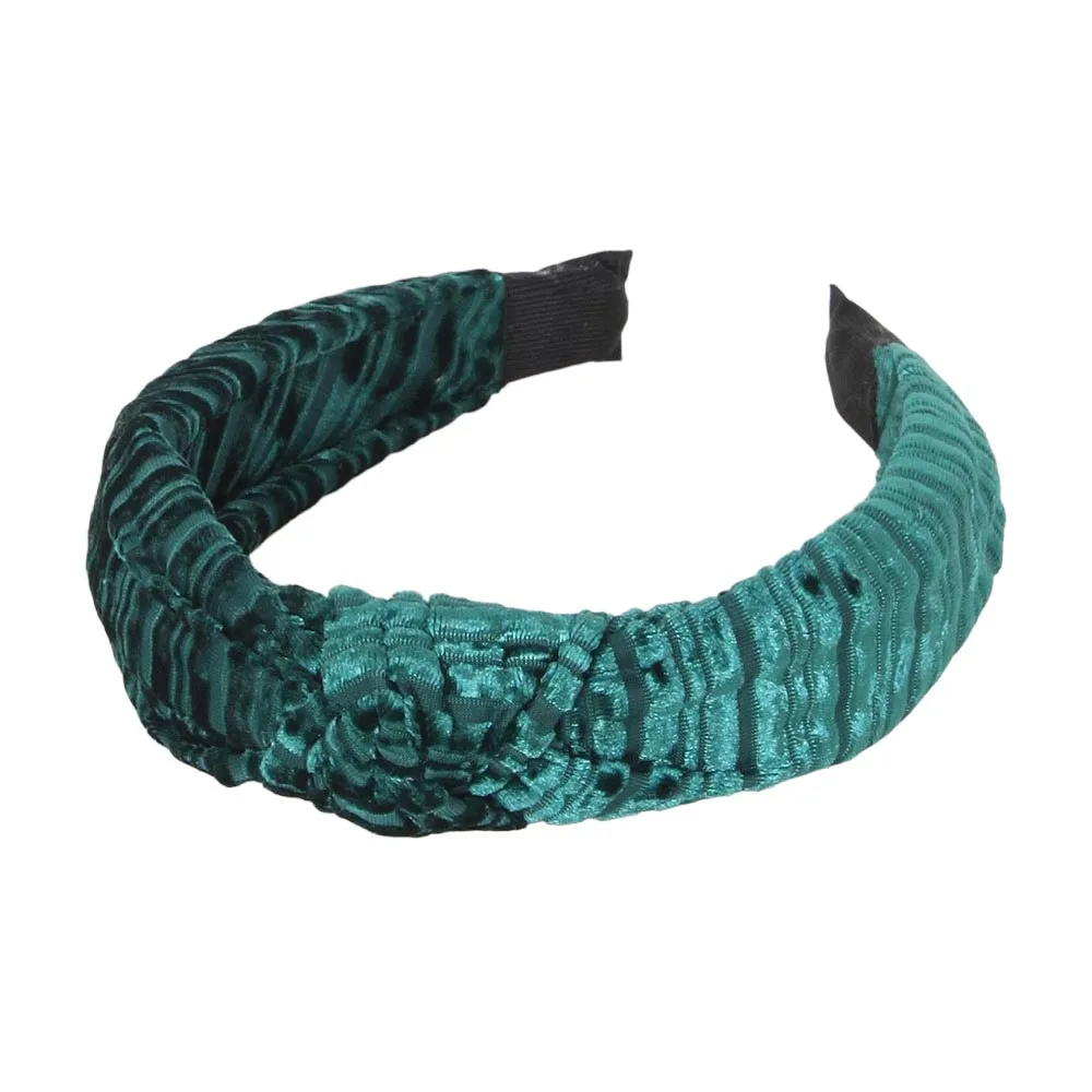 Striped Velvet Knot Burnout Headband