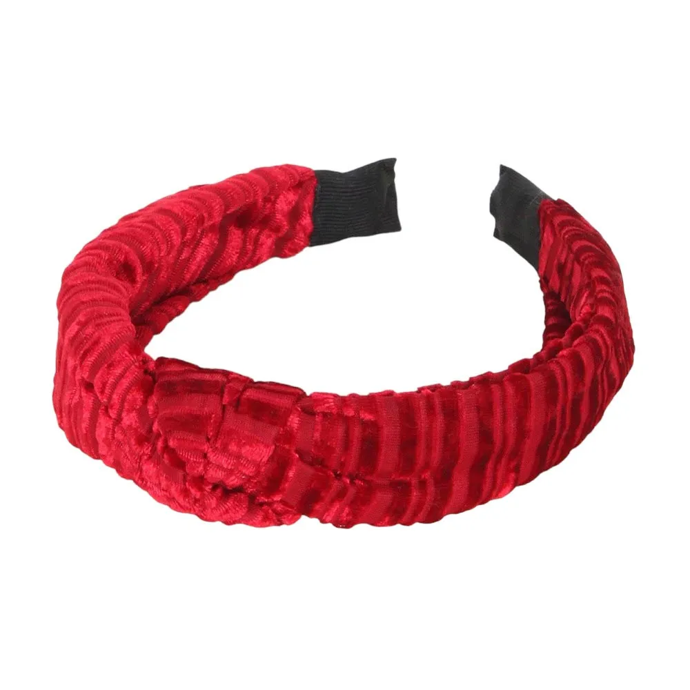 Striped Velvet Knot Burnout Headband