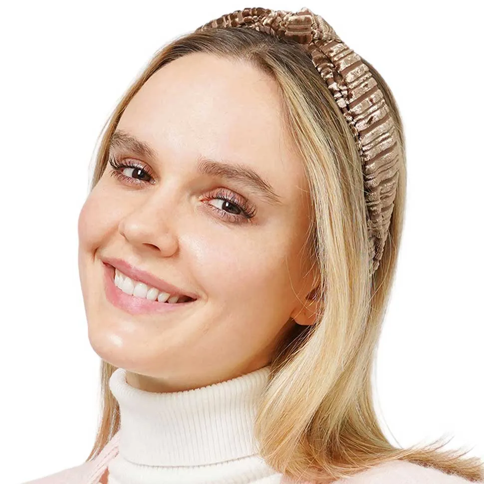 Striped Velvet Knot Burnout Headband