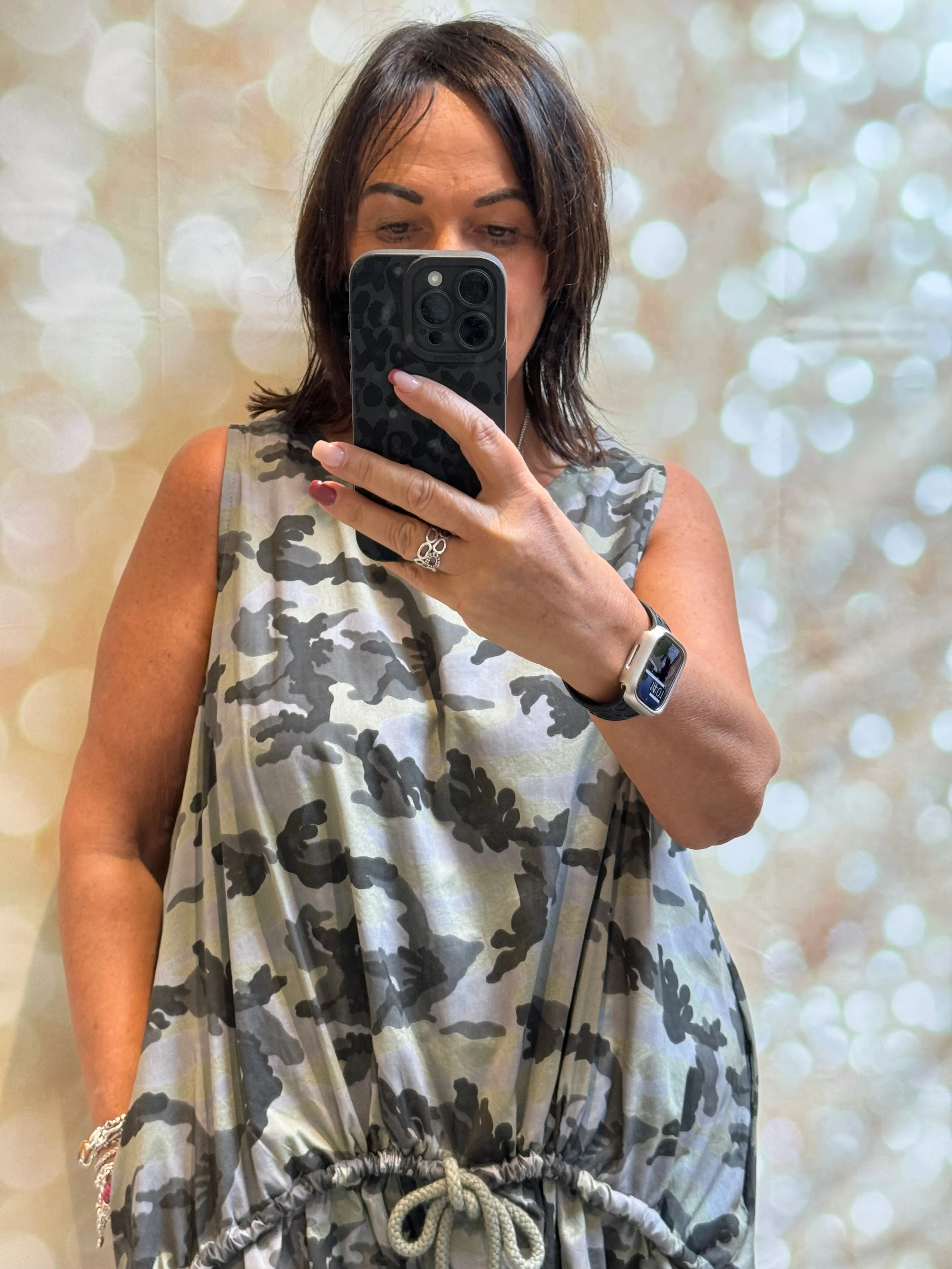 Studio Camo Tie Front Dress