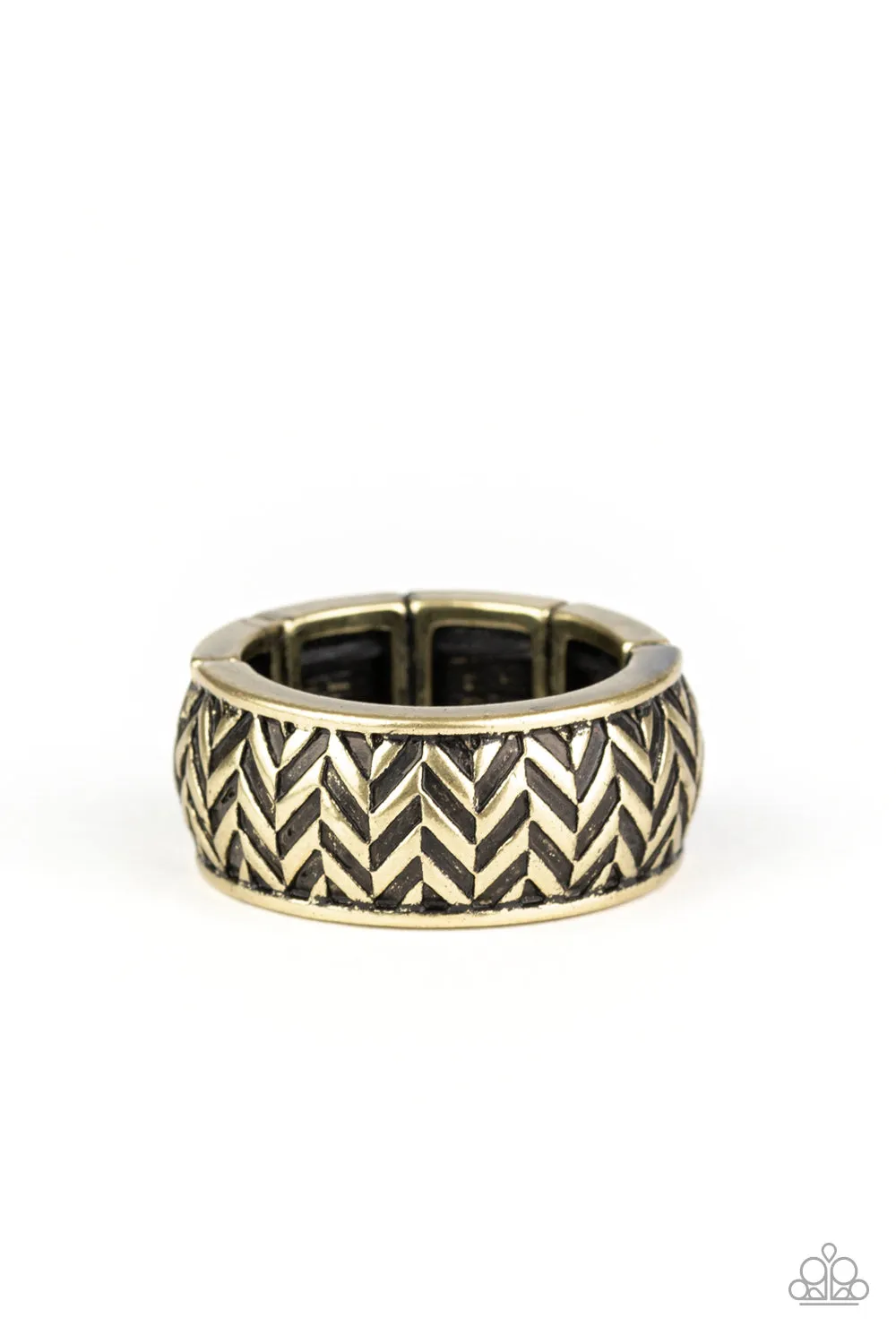 Survival Skills - Brass Urban Paparazzi Ring