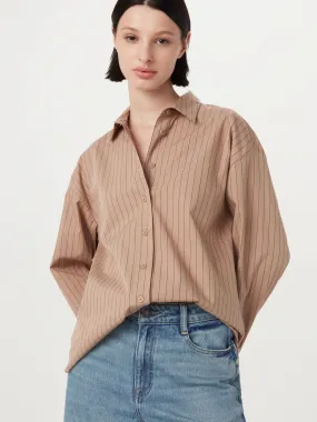 The Crisp Poplin Shirt in Latte