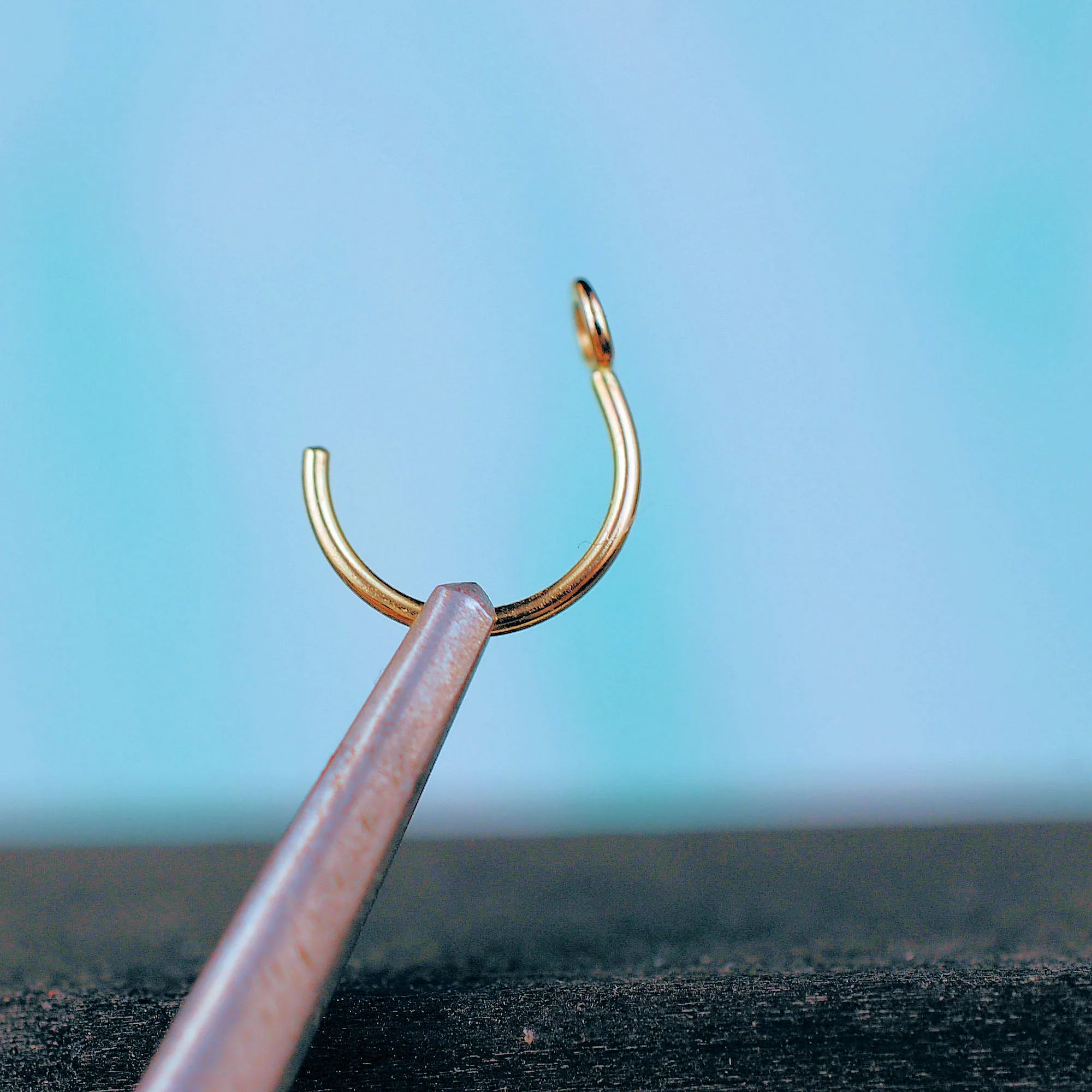 The Enhancer in Gold - Turn Your Stud into a Nose Ring