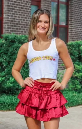 The "Florida State" Vintage Crop Tank (White)