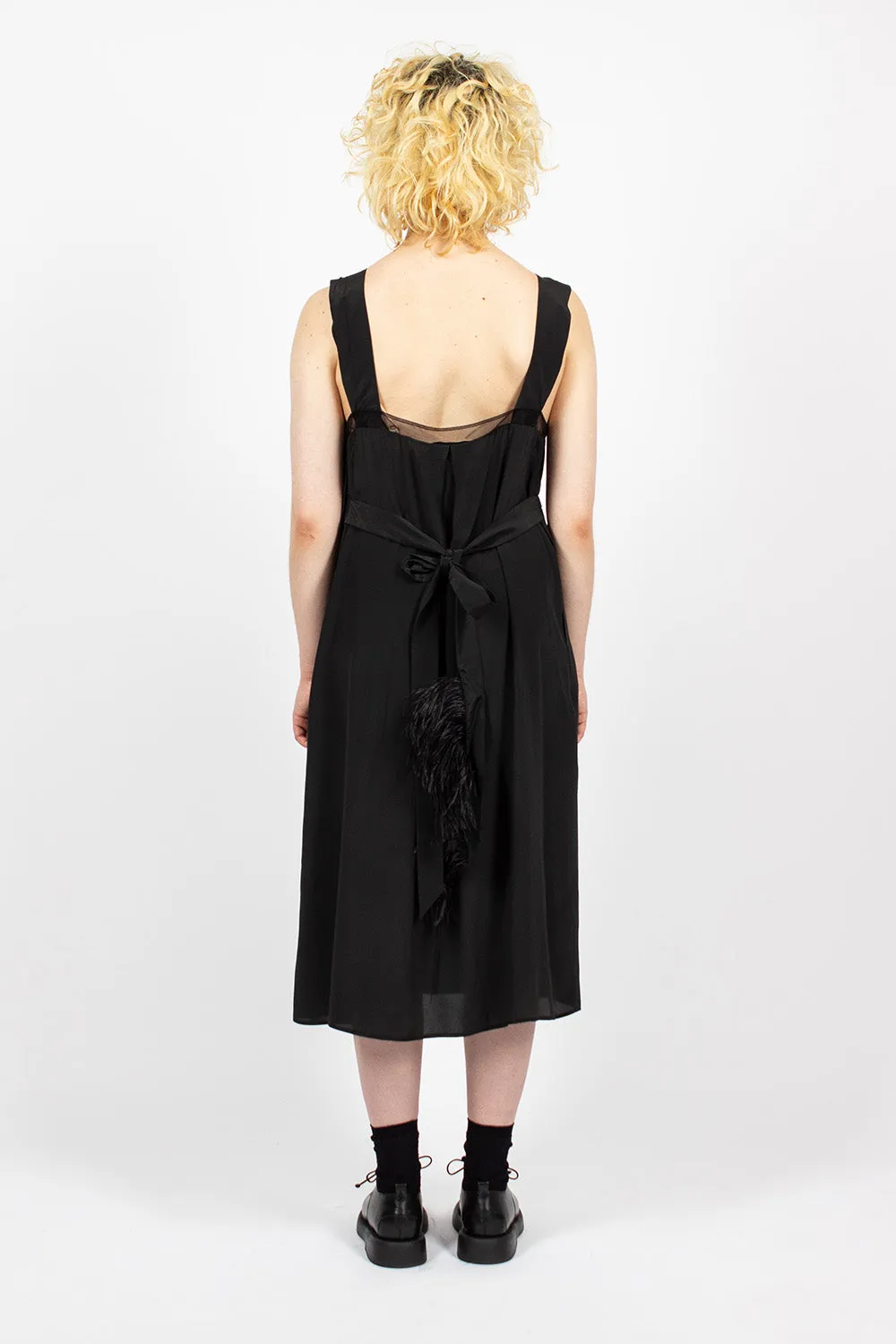 Tie Slip Dress Black