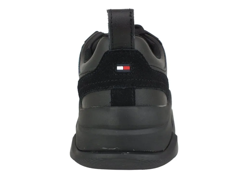 TOMMY H. Chunky Material Mix Sneakers Black FM0FM02384