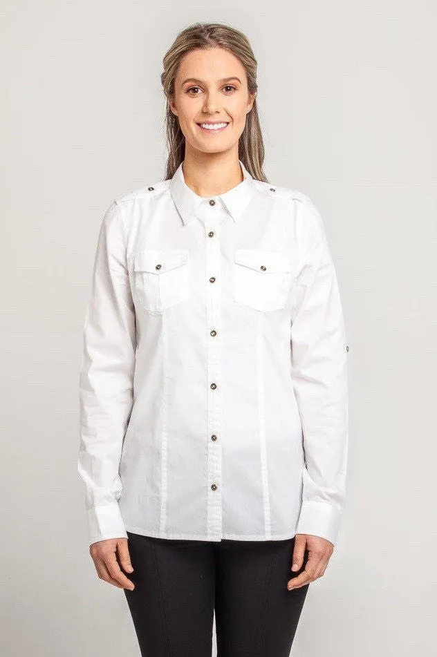 TOMMY Women's Military Shirt - Long or Short Sleeve