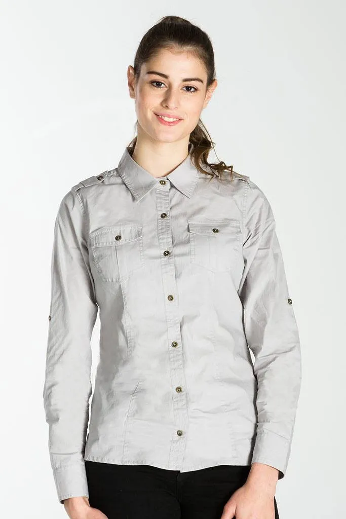 TOMMY Women's Military Shirt - Long or Short Sleeve